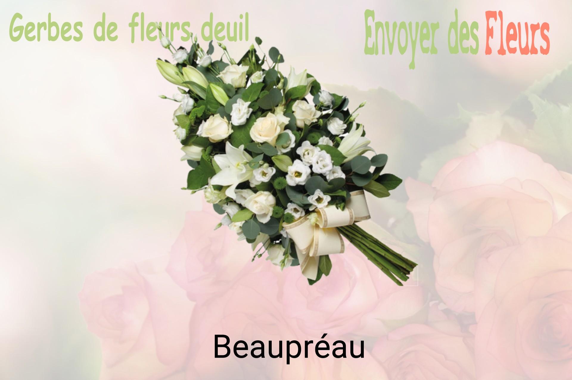 Gerbe de fleurs de deuil livrée à Beaupréau